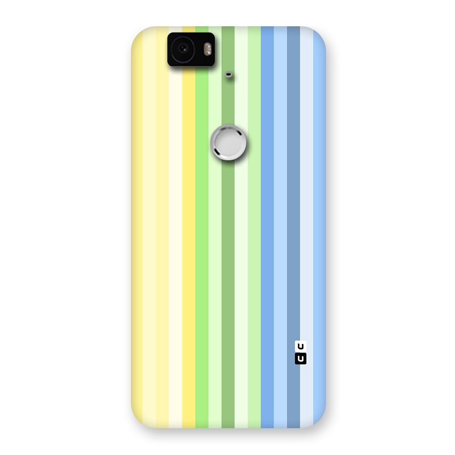 Minimal Pastel Shades Stripes Back Case for Google Nexus 6P