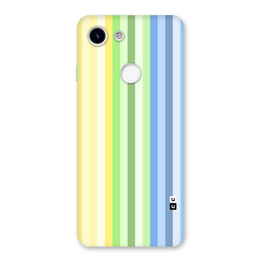 Minimal Pastel Shades Stripes Back Case for Google Pixel 3