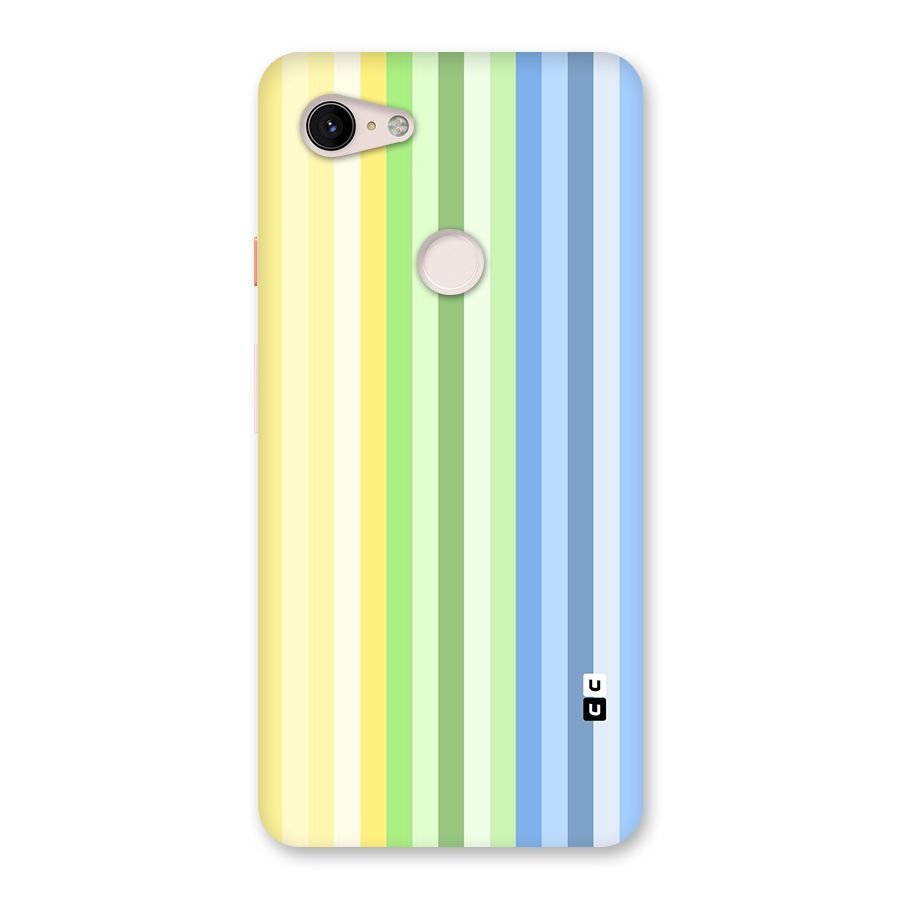 Minimal Pastel Shades Stripes Back Case for Google Pixel 3 XL
