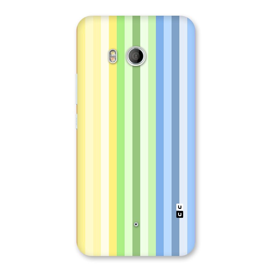 Minimal Pastel Shades Stripes Back Case for HTC U11
