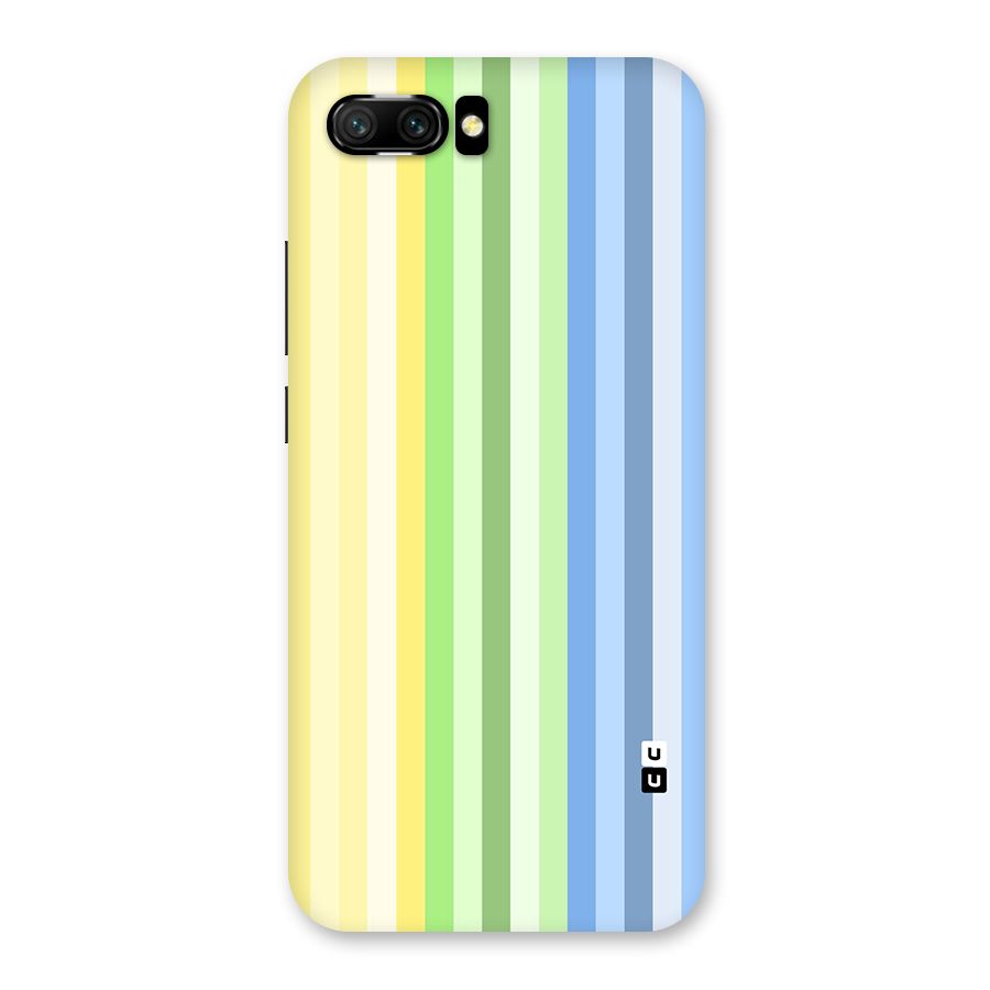 Minimal Pastel Shades Stripes Back Case for Honor 10