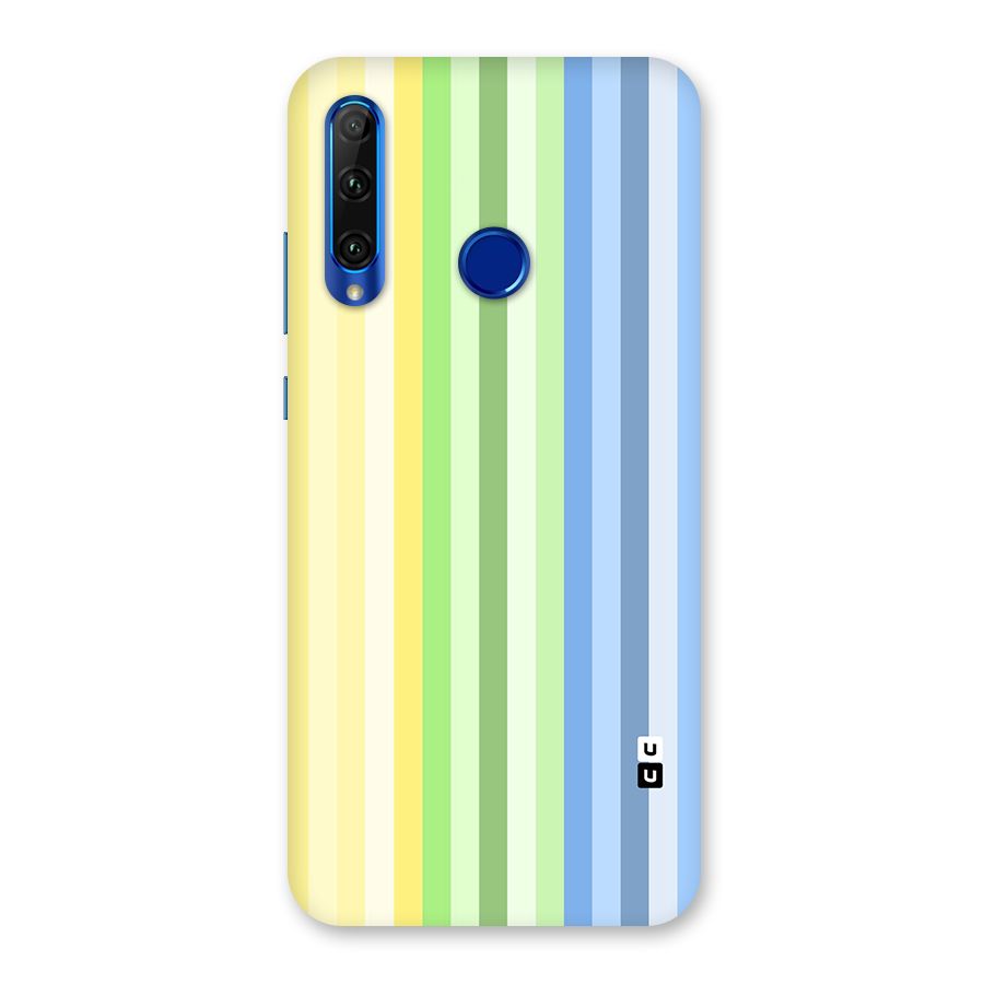 Minimal Pastel Shades Stripes Back Case for Honor 20i