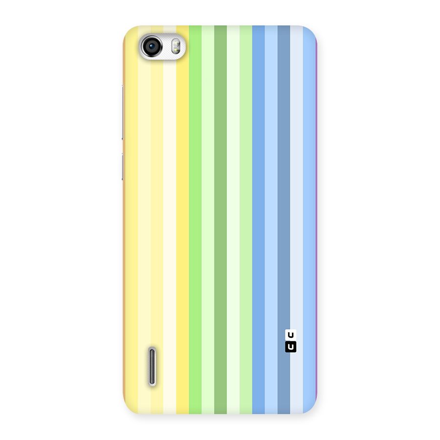 Minimal Pastel Shades Stripes Back Case for Honor 6