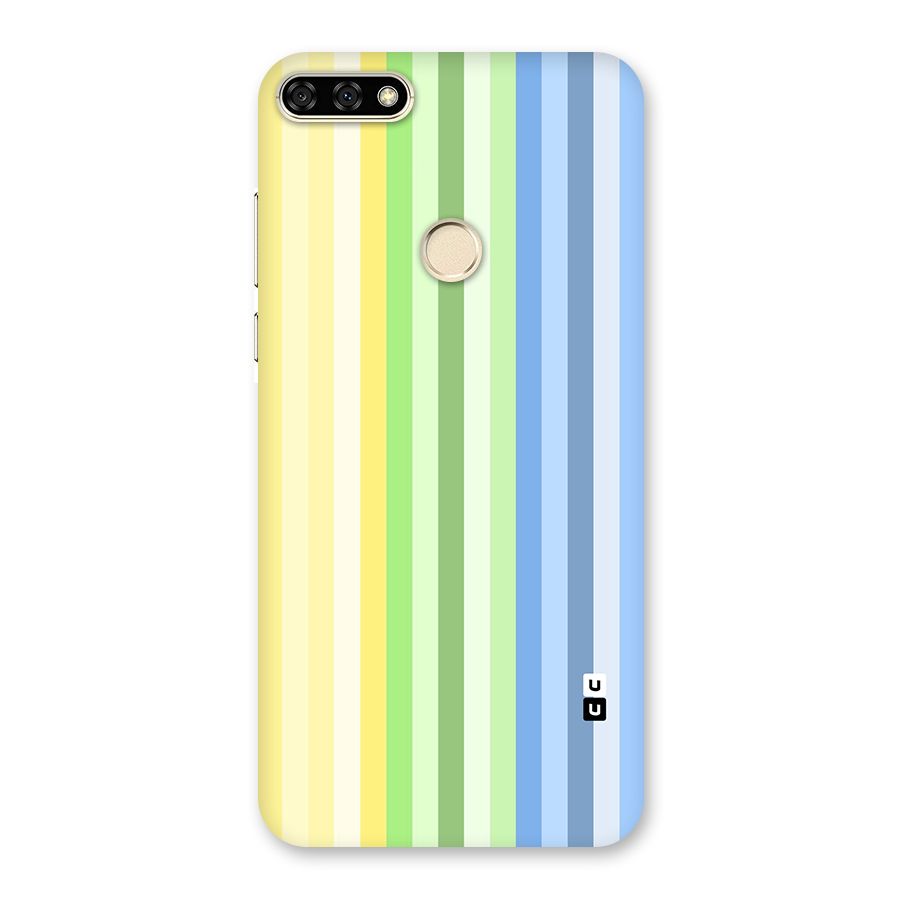 Minimal Pastel Shades Stripes Back Case for Honor 7A