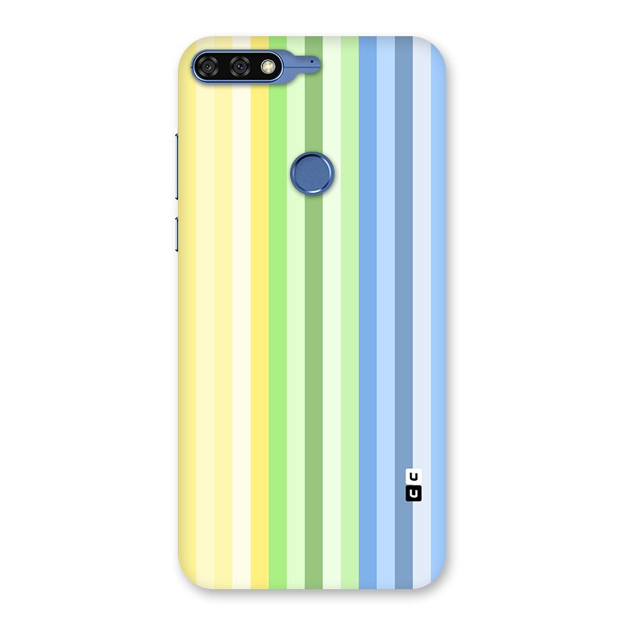 Minimal Pastel Shades Stripes Back Case for Honor 7C