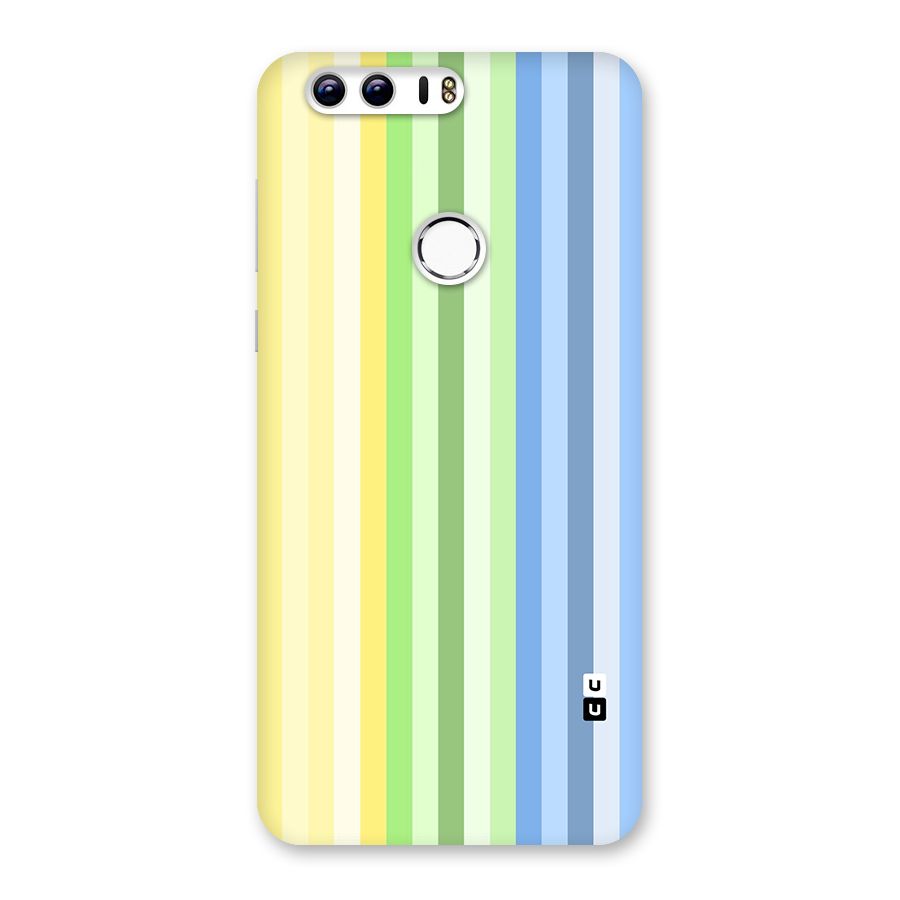 Minimal Pastel Shades Stripes Back Case for Honor 8