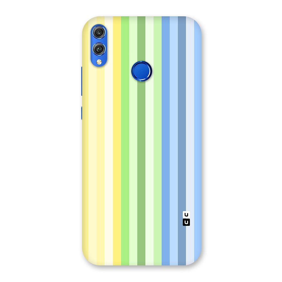 Minimal Pastel Shades Stripes Back Case for Honor 8X