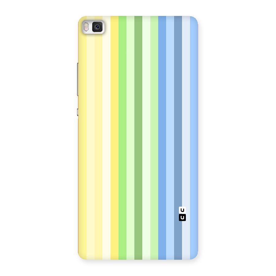 Minimal Pastel Shades Stripes Back Case for Huawei P8