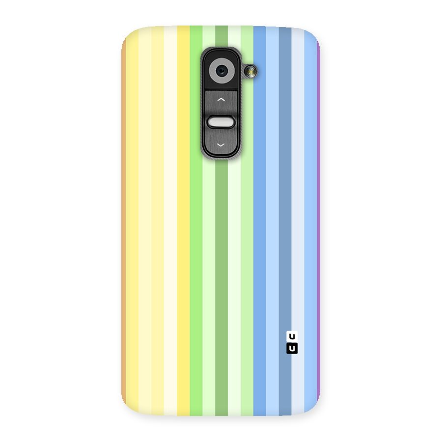 Minimal Pastel Shades Stripes Back Case for LG G2