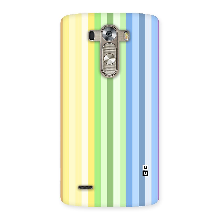 Minimal Pastel Shades Stripes Back Case for LG G3