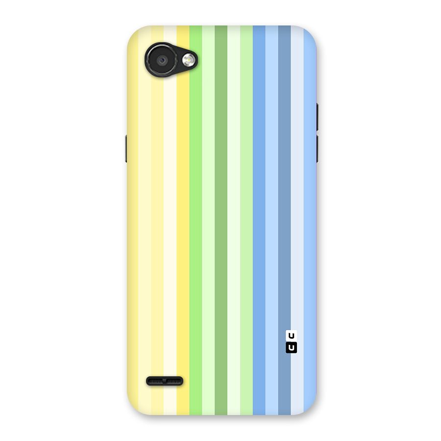 Minimal Pastel Shades Stripes Back Case for LG Q6