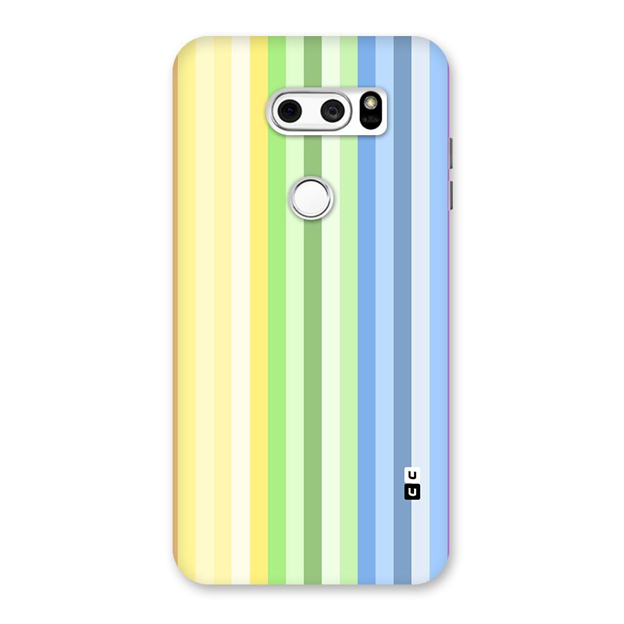 Minimal Pastel Shades Stripes Back Case for LG V30