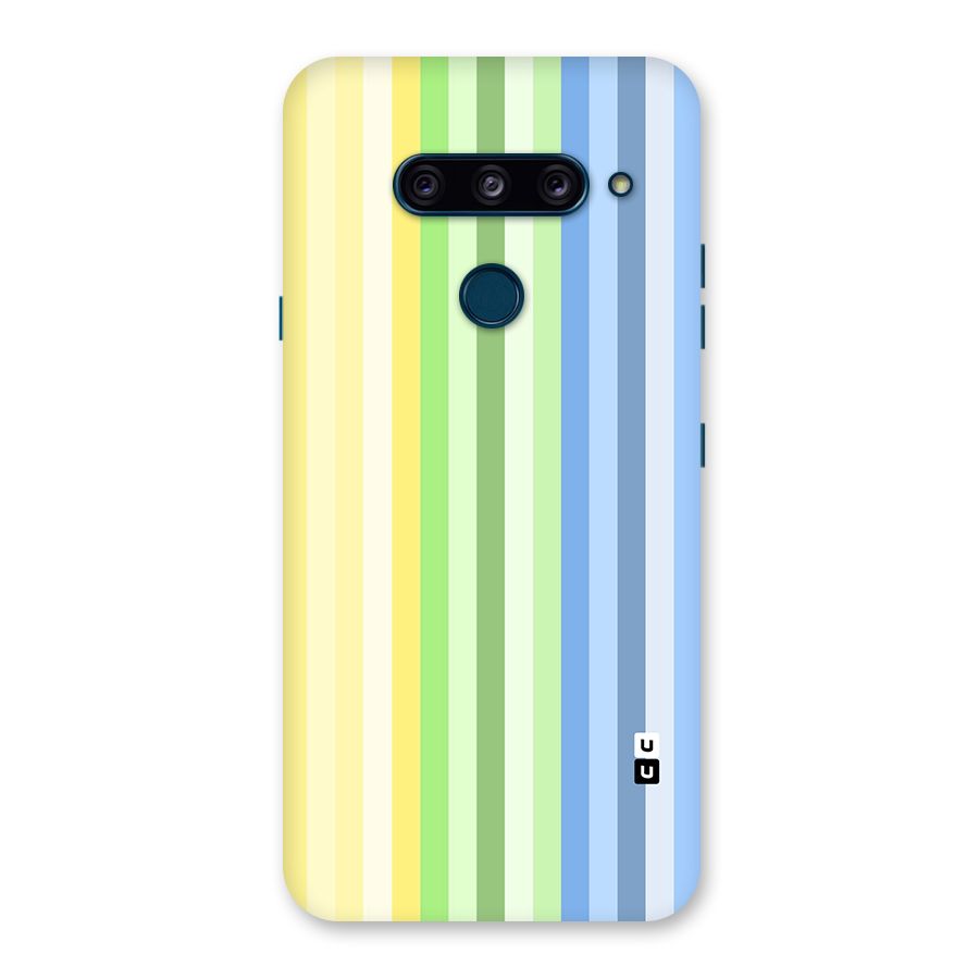 Minimal Pastel Shades Stripes Back Case for LG  V40 ThinQ