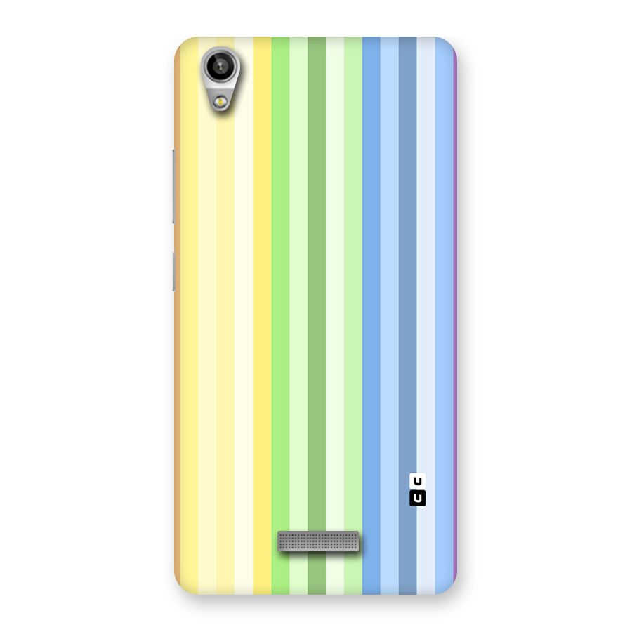 Minimal Pastel Shades Stripes Back Case for Lava Pixel V1