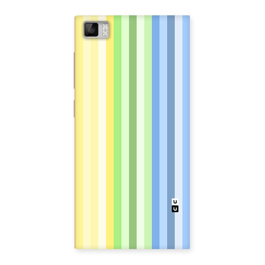 Minimal Pastel Shades Stripes Back Case for Mi3