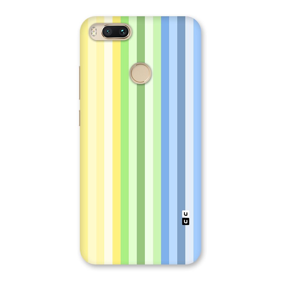 Minimal Pastel Shades Stripes Back Case for Mi A1