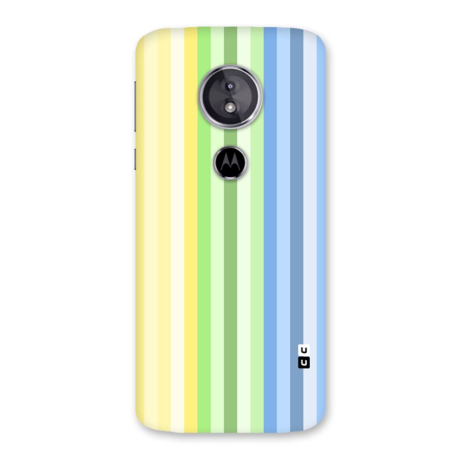 Minimal Pastel Shades Stripes Back Case for Moto E5