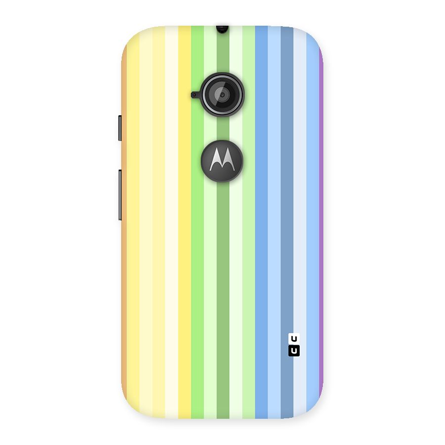 Minimal Pastel Shades Stripes Back Case for Moto E 2nd Gen