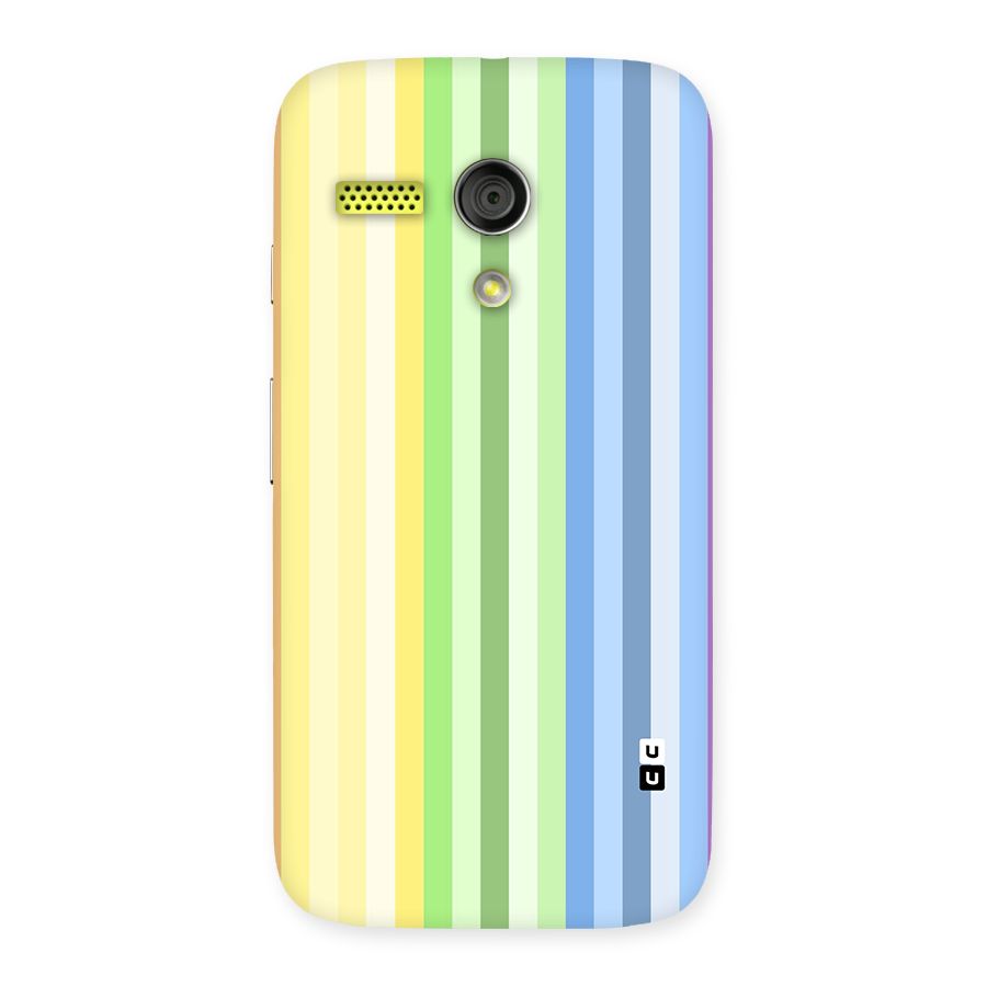 Minimal Pastel Shades Stripes Back Case for Moto G