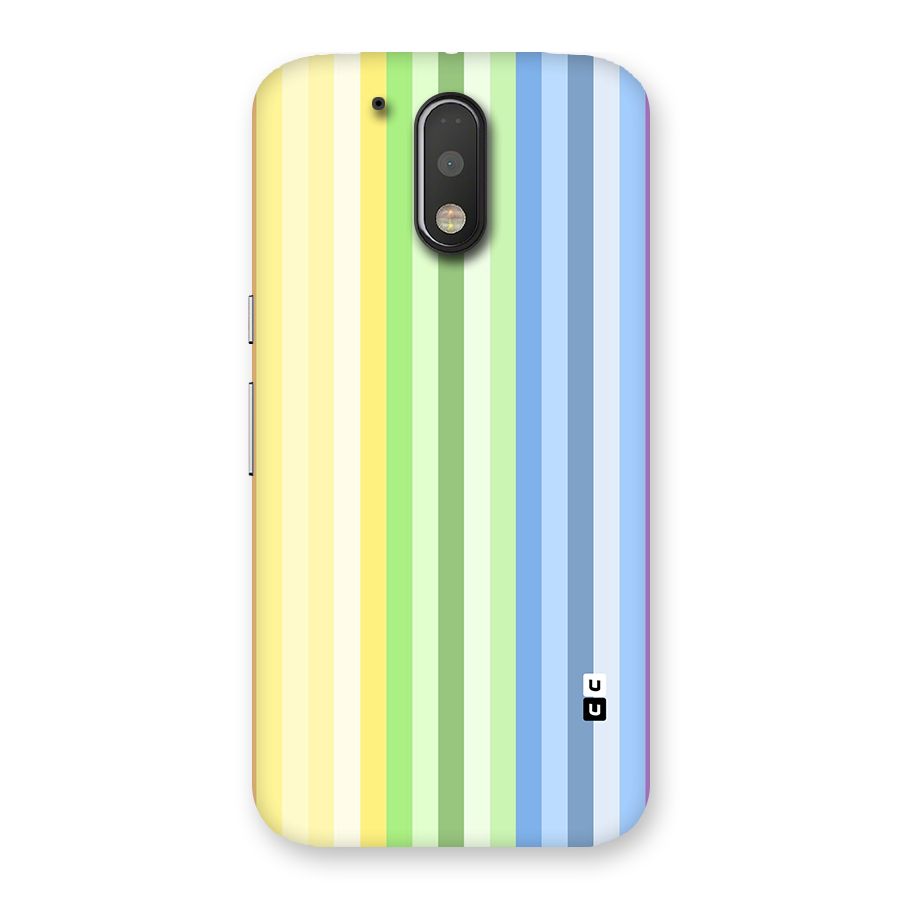 Minimal Pastel Shades Stripes Back Case for Moto G4 Plus