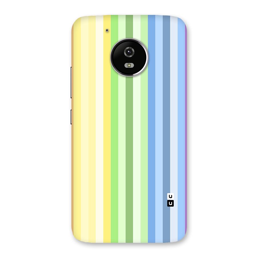Minimal Pastel Shades Stripes Back Case for Moto G5