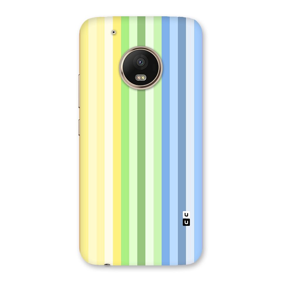 Minimal Pastel Shades Stripes Back Case for Moto G5 Plus