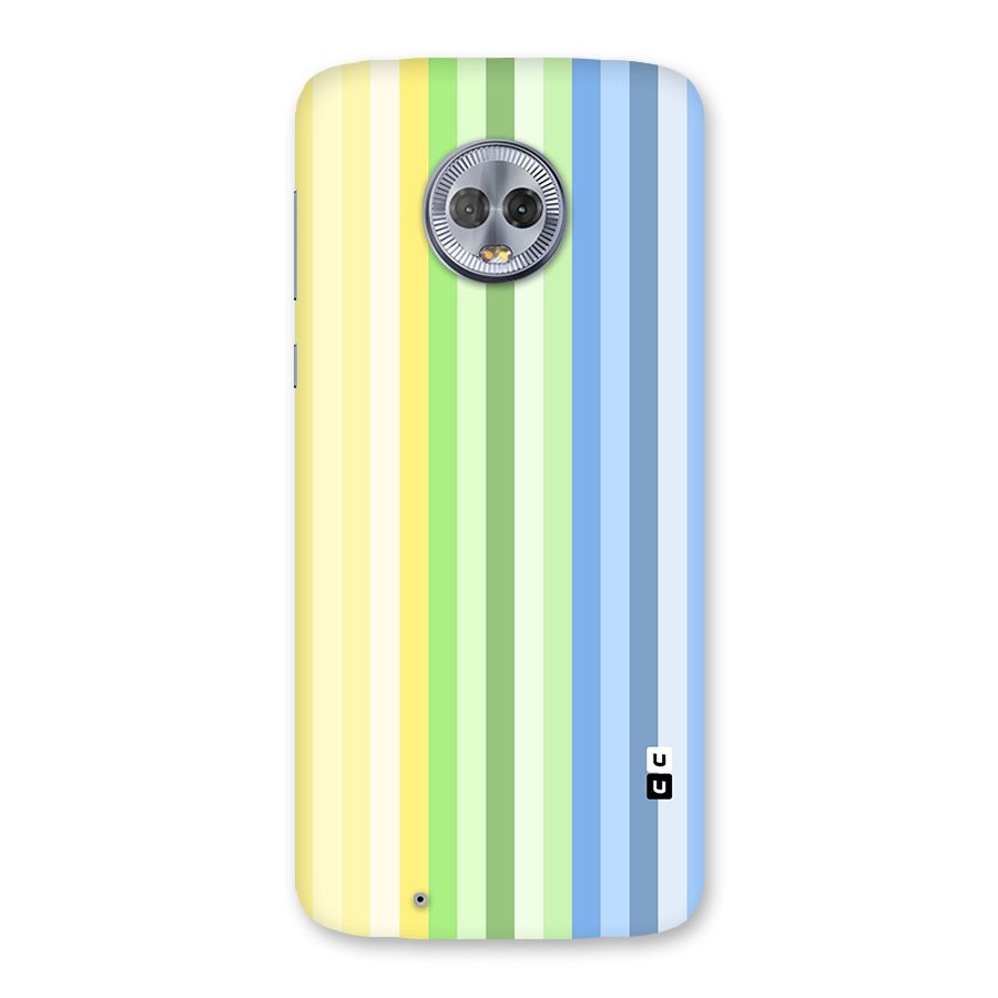 Minimal Pastel Shades Stripes Back Case for Moto G6