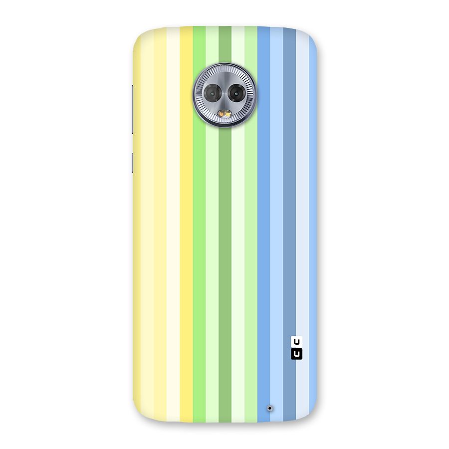 Minimal Pastel Shades Stripes Back Case for Moto G6 Plus