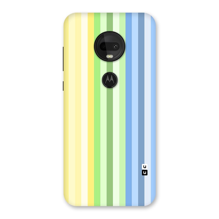 Minimal Pastel Shades Stripes Back Case for Moto G7