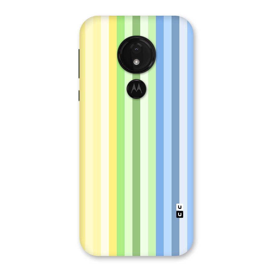 Minimal Pastel Shades Stripes Back Case for Moto G7 Power