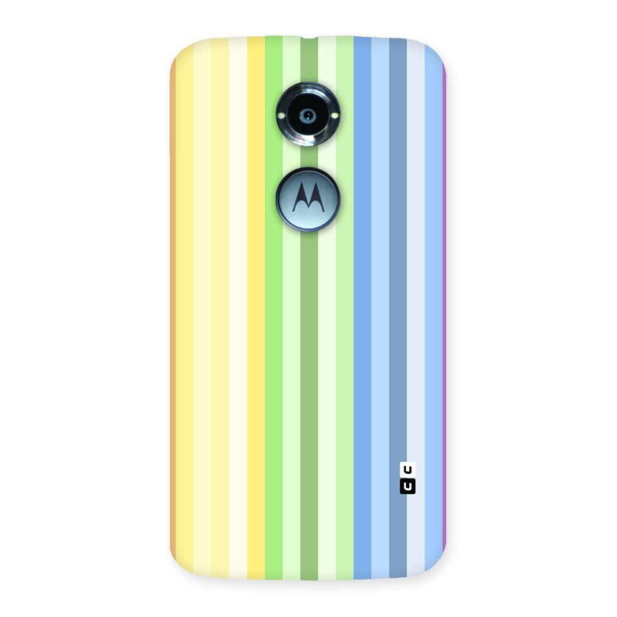 Minimal Pastel Shades Stripes Back Case for Moto X2