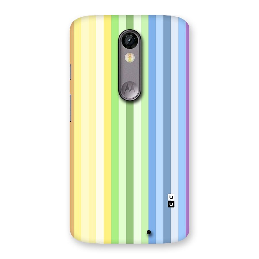 Minimal Pastel Shades Stripes Back Case for Moto X Force
