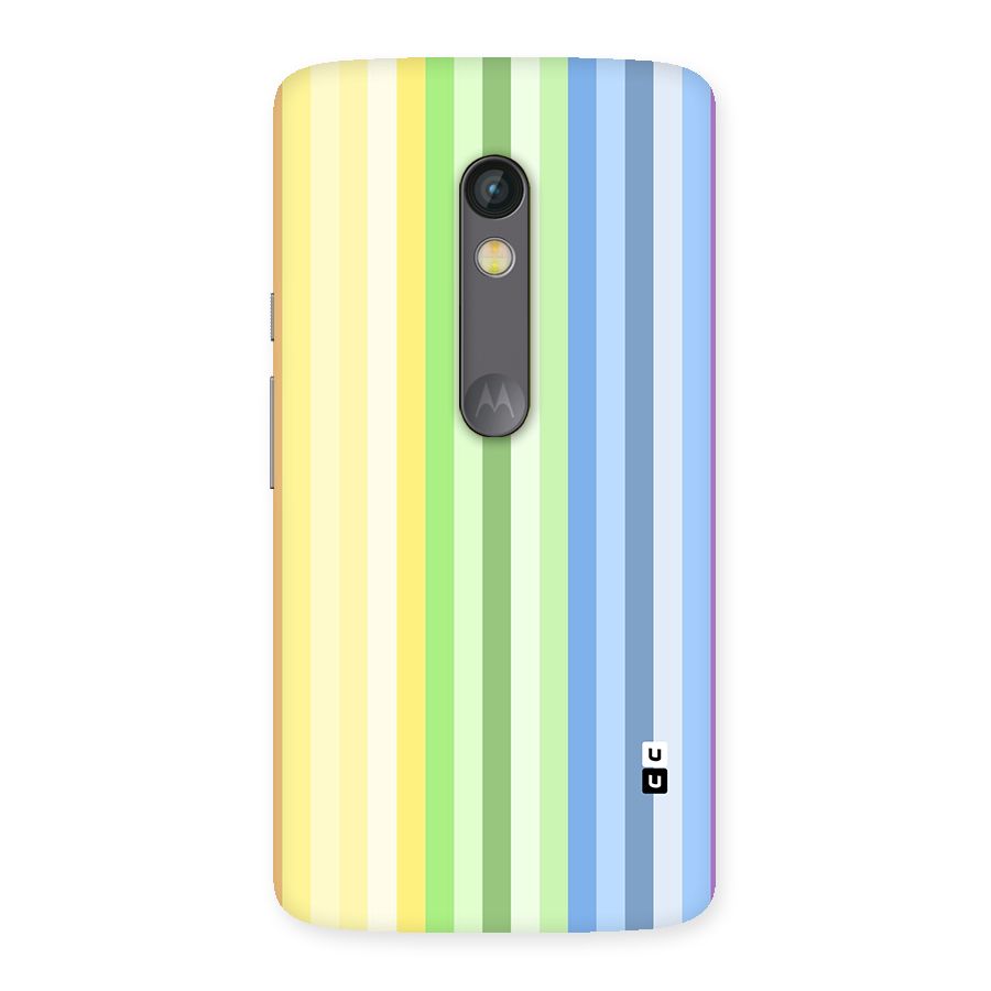 Minimal Pastel Shades Stripes Back Case for Moto X Play