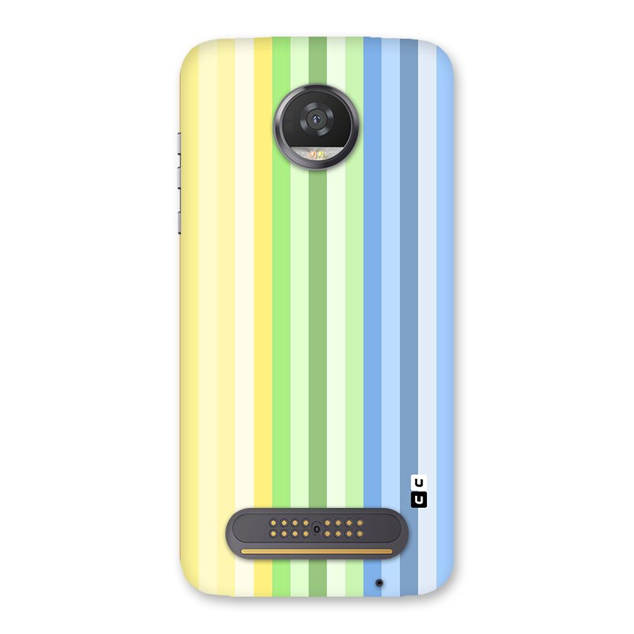 Minimal Pastel Shades Stripes Back Case for Moto Z2 Play