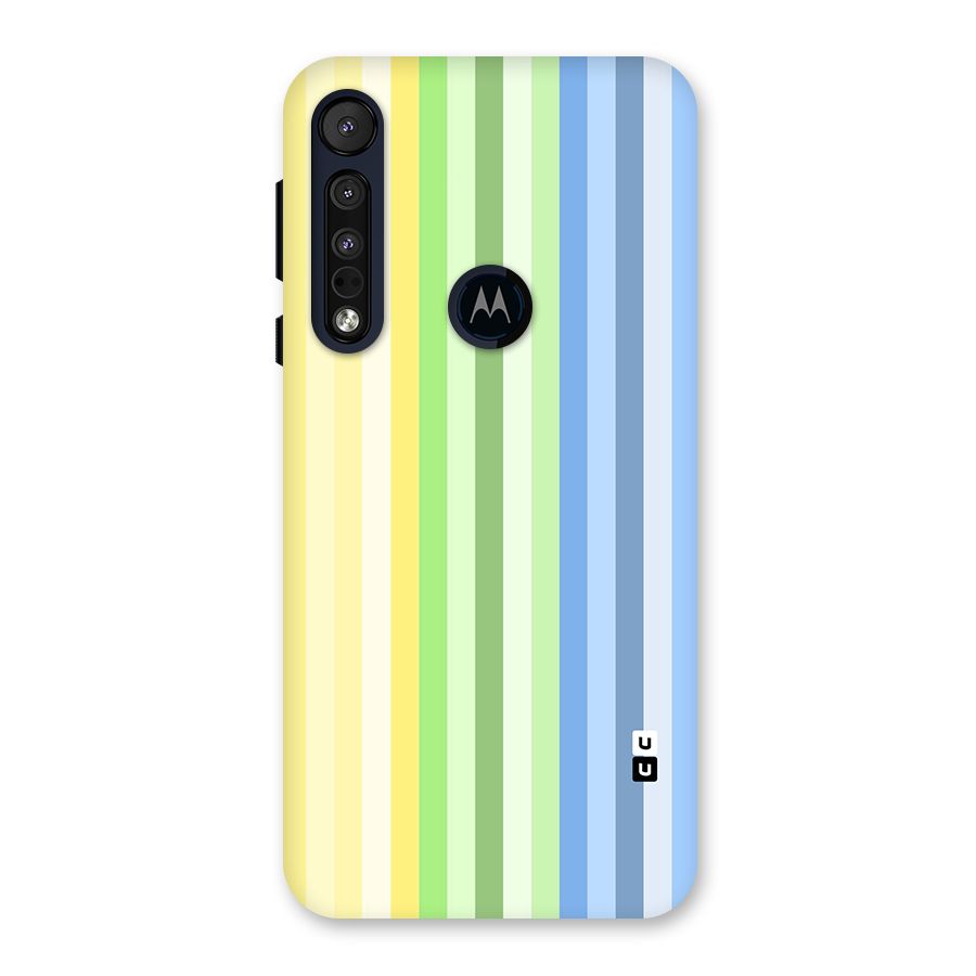Minimal Pastel Shades Stripes Back Case for Motorola One Macro