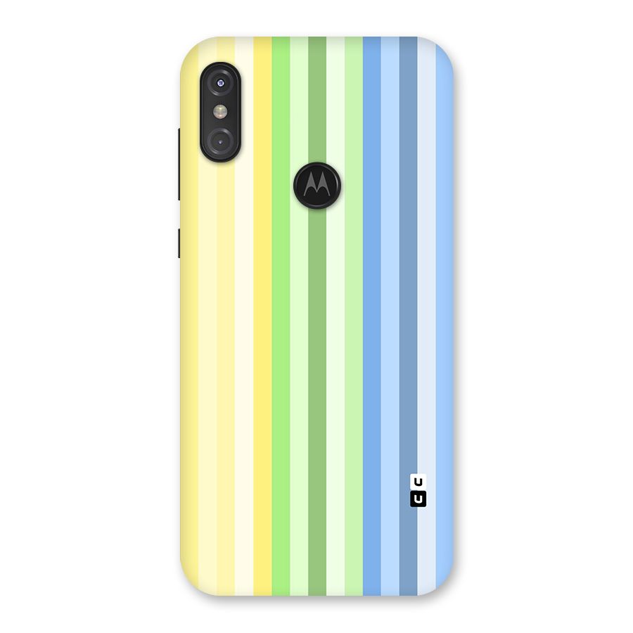 Minimal Pastel Shades Stripes Back Case for Motorola One Power