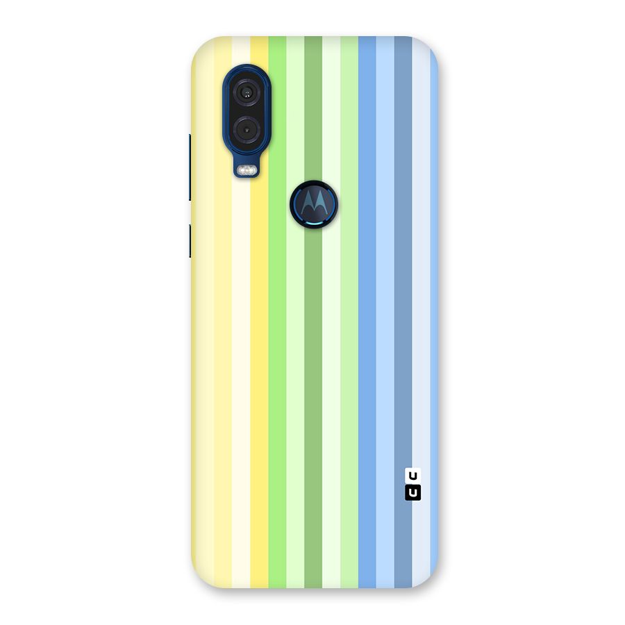 Minimal Pastel Shades Stripes Back Case for Motorola One Vision