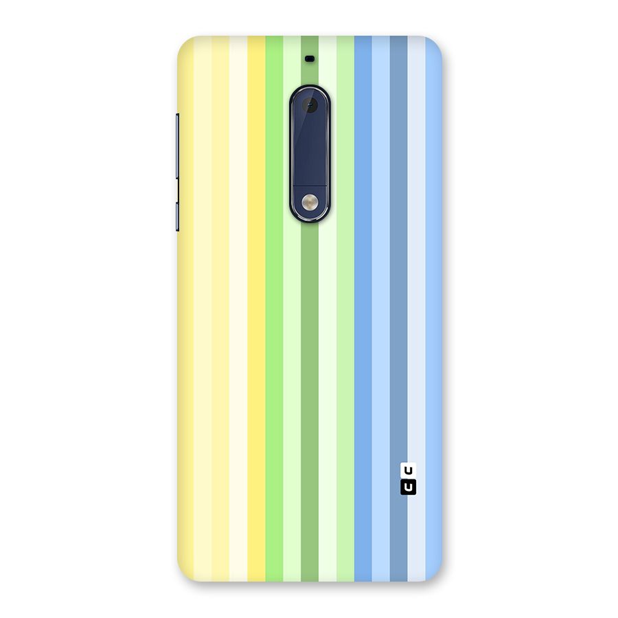 Minimal Pastel Shades Stripes Back Case for Nokia 5