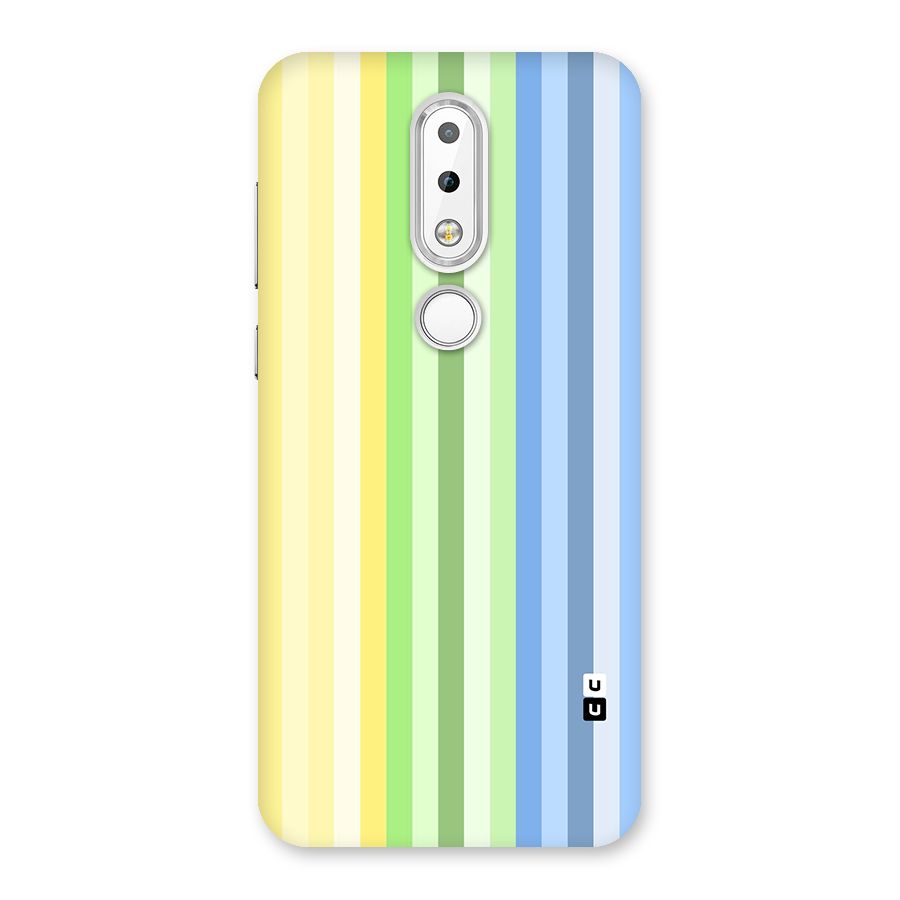 Minimal Pastel Shades Stripes Back Case for Nokia 6.1 Plus