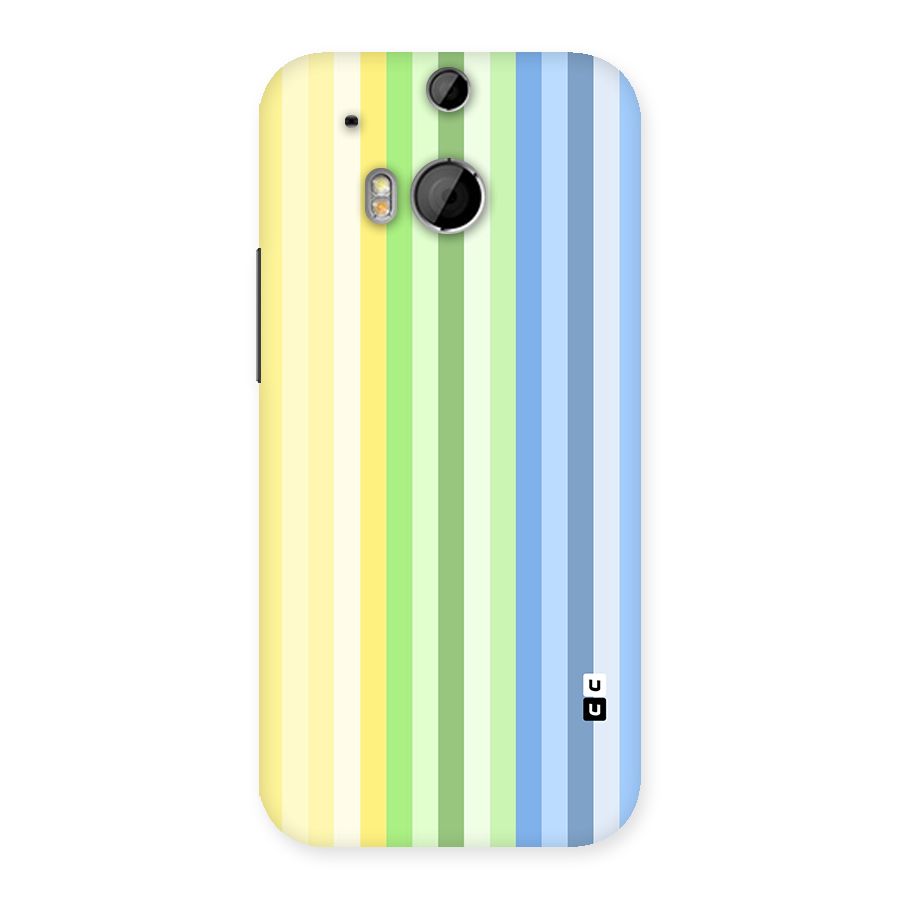 Minimal Pastel Shades Stripes Back Case for One M8