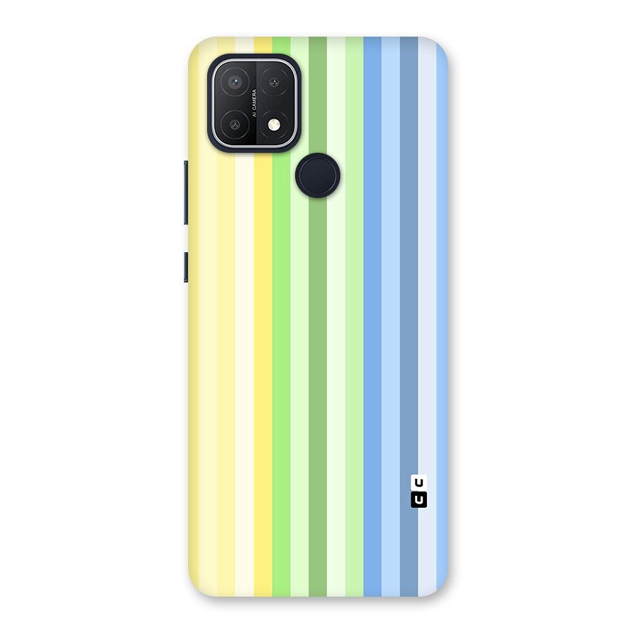 Minimal Pastel Shades Stripes Back Case for Oppo A15s