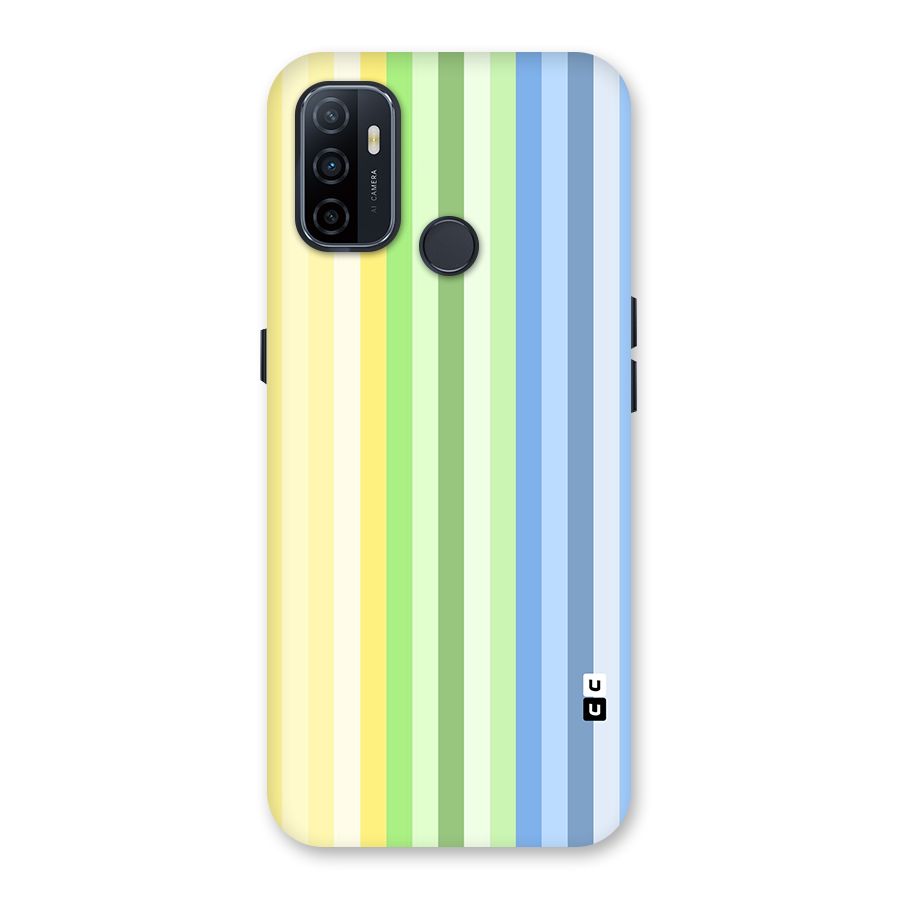 Minimal Pastel Shades Stripes Back Case for Oppo A32