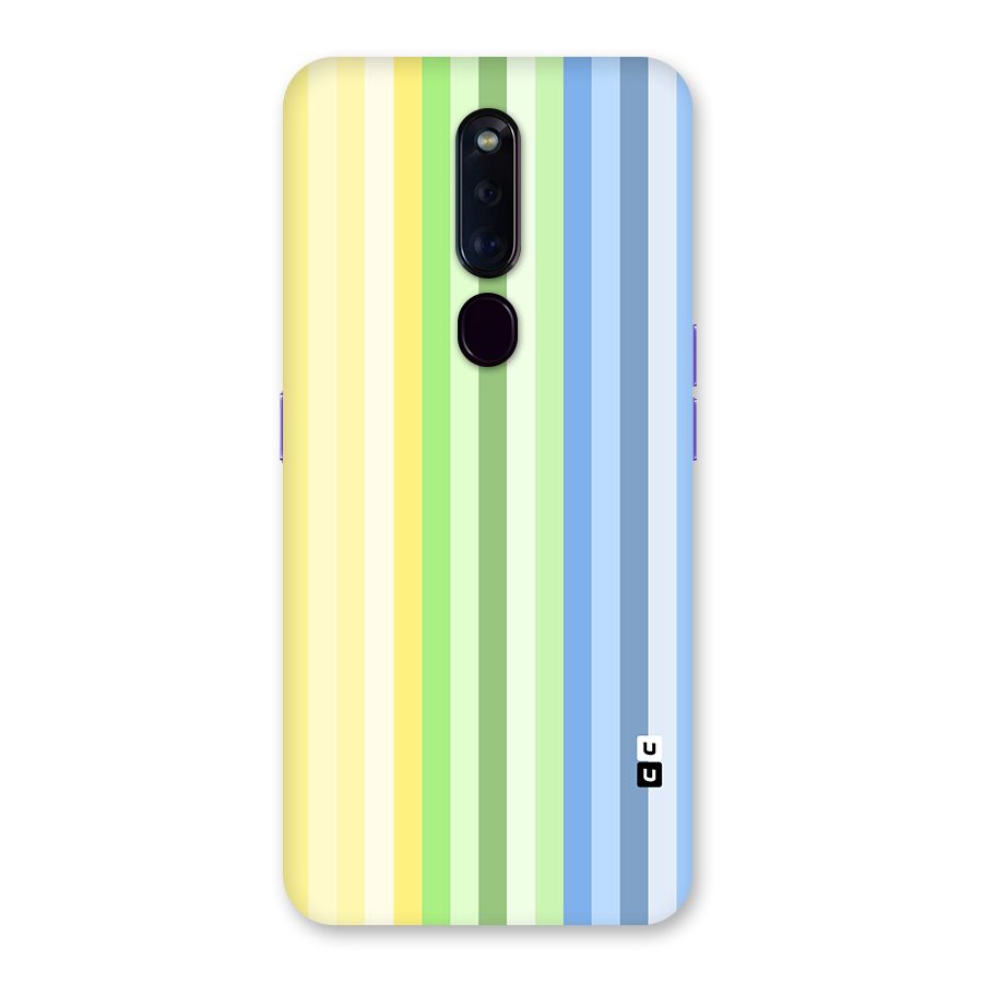 Minimal Pastel Shades Stripes Back Case for Oppo F11 Pro