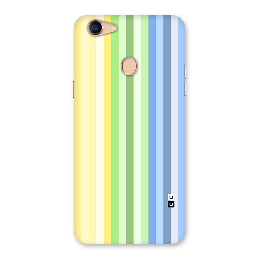 Minimal Pastel Shades Stripes Back Case for Oppo F5