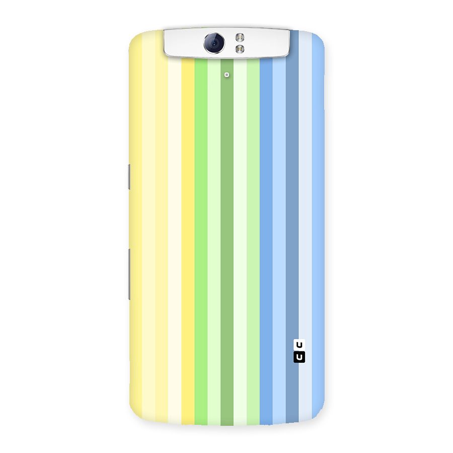 Minimal Pastel Shades Stripes Back Case for Oppo N1