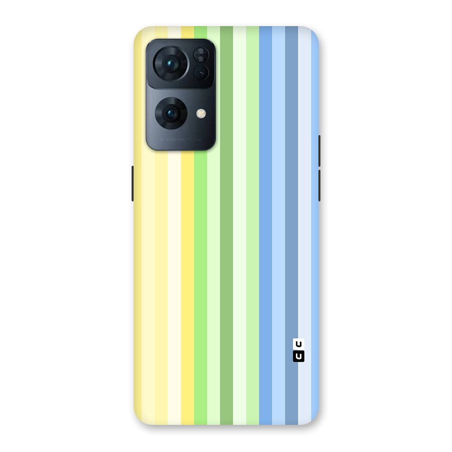 Minimal Pastel Shades Stripes Back Case for Oppo Reno7 Pro 5G