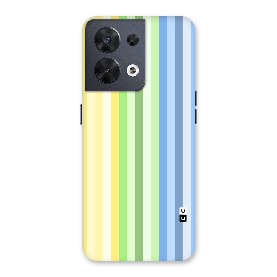 Minimal Pastel Shades Stripes Back Case for Oppo Reno8 5G