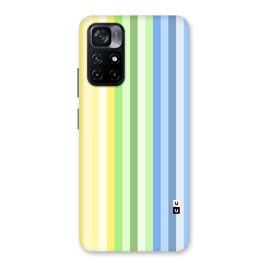 Minimal Pastel Shades Stripes Back Case for Poco M4 Pro 5G