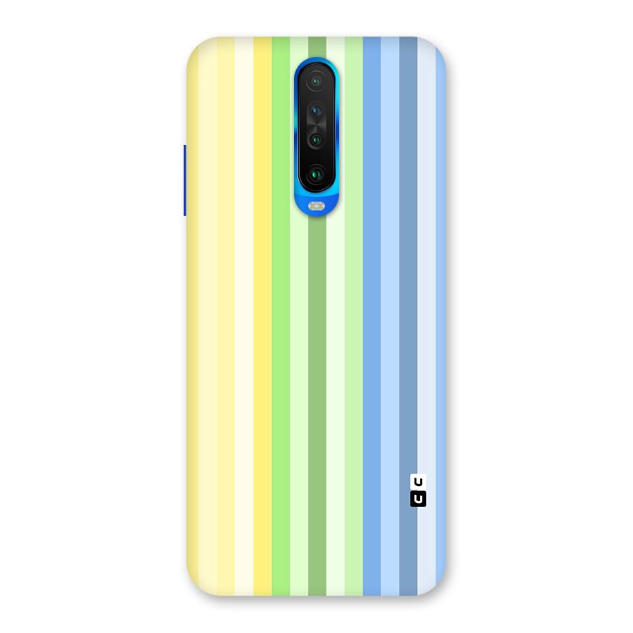 Minimal Pastel Shades Stripes Back Case for Poco X2