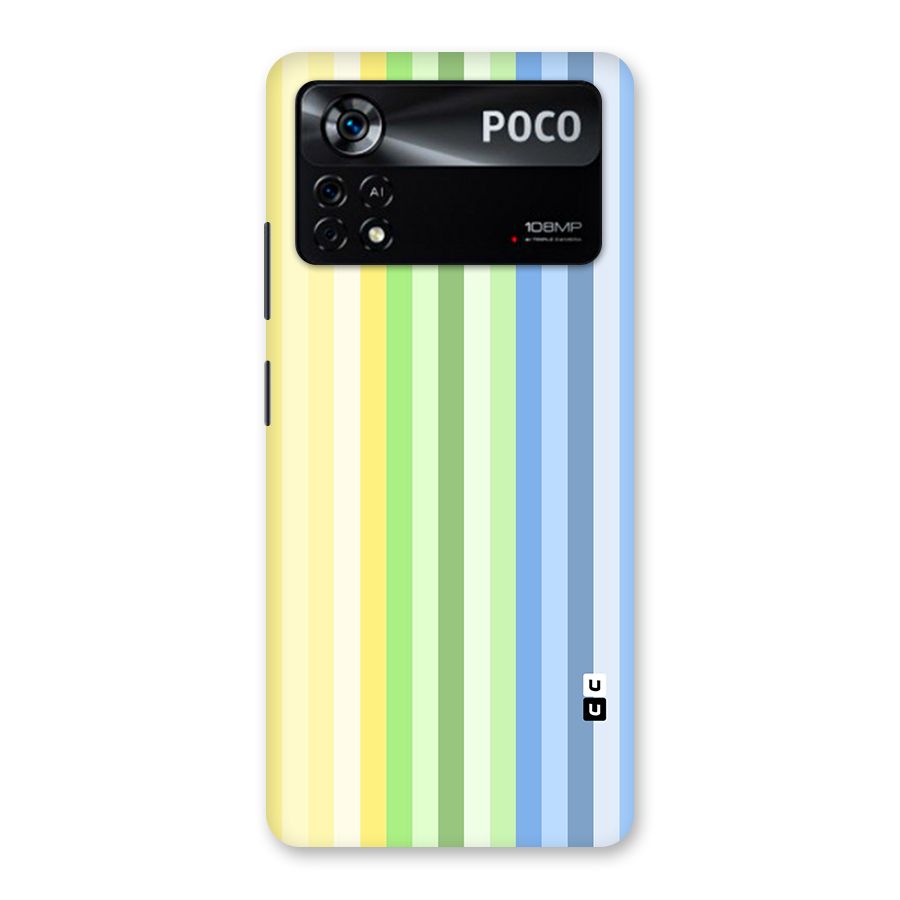 Minimal Pastel Shades Stripes Back Case for Poco X4 Pro 5G